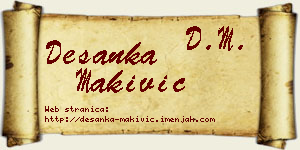 Desanka Makivić vizit kartica